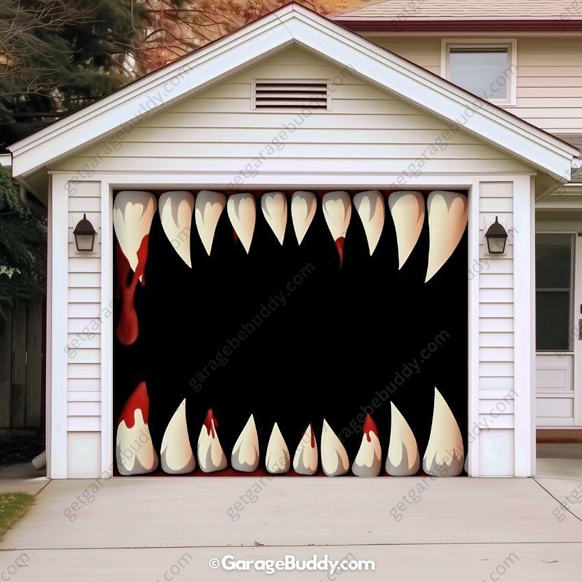 Monster Teeth | Halloween Garage Door Cover