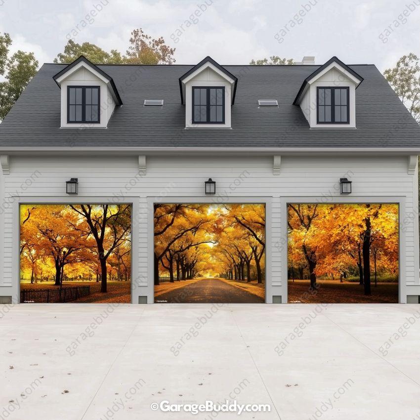 Golden Trail Nature Garage Door Cover - GarageBuddy