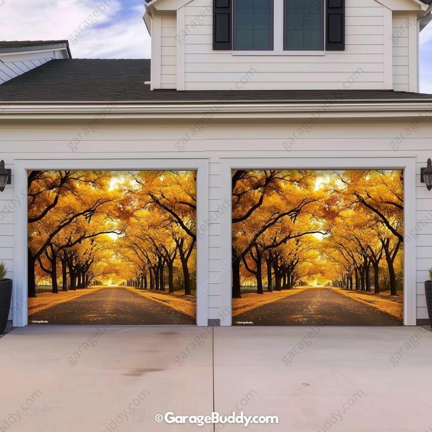 Golden Trail Nature Garage Door Cover  - GarageBuddy