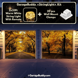 Golden Trail Nature Garage Door Cover with Lights - GarageBuddy