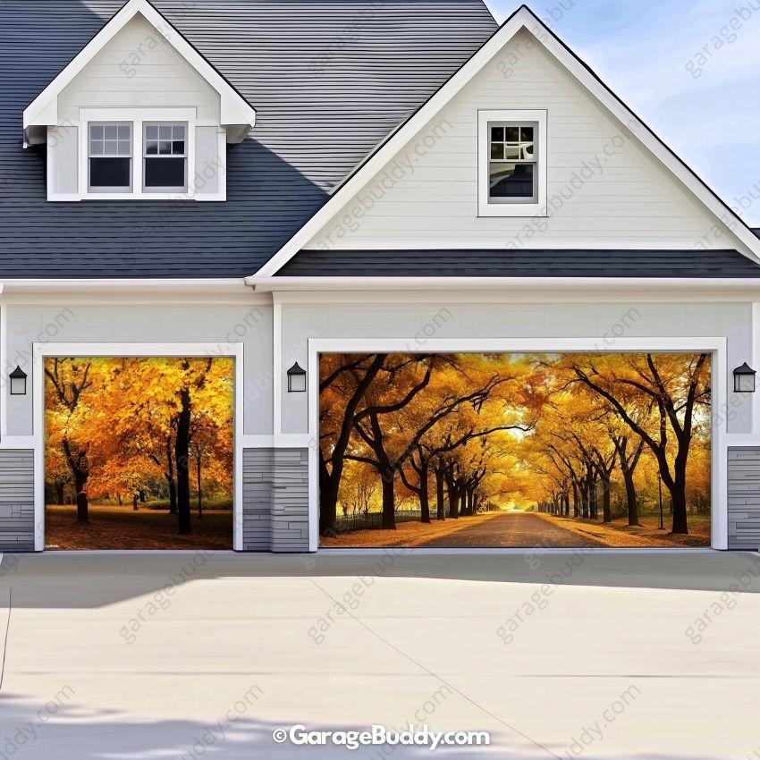 Golden Trail Nature Garage Door Cover  - GarageBuddy