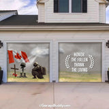Honor The Fallen (CA) Patriotic Garage Door Cover - GarageBuddy