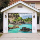 Island nature garage door cover GarageBuddy