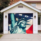 Liberty Stripes Patriotic Garage Door Cover - GarageBuddy