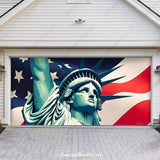 Liberty Stripes Patriotic Garage Door Cover - GarageBuddy