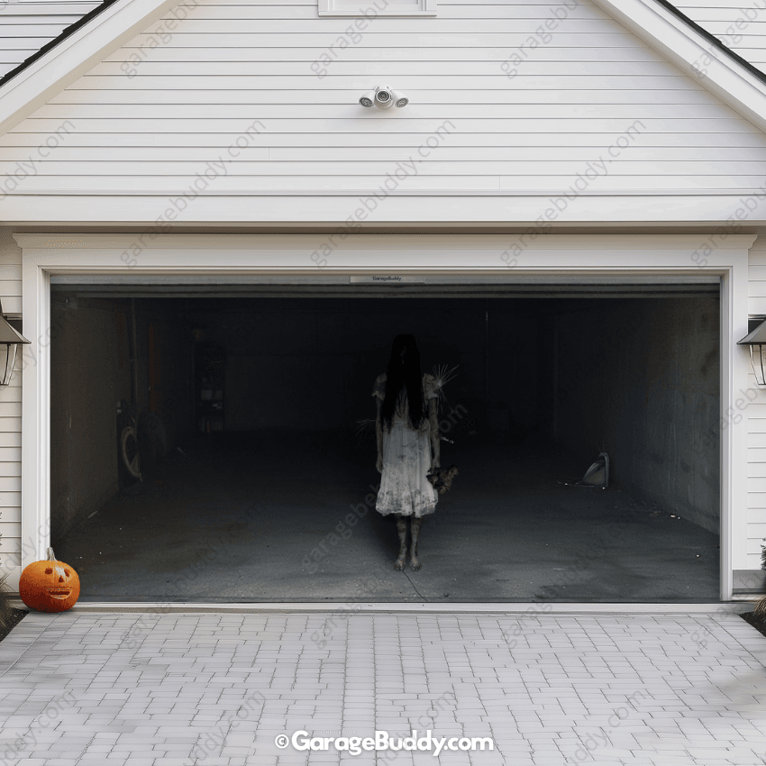 GarageBuddy Possessed Girl Halloween Garage Door Cover