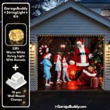 Santa With Kids | Christmas Garage Door Cover