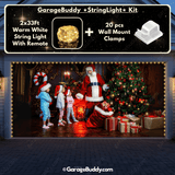 Santa With Kids | Christmas Garage Door Cover