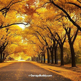 Golden Trail Nature Garage Door Cover with Lights - GarageBuddy