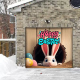 'Hoppy' Easter | Festive Garage Door Cover - GarageBuddy christmas, easter, holidays