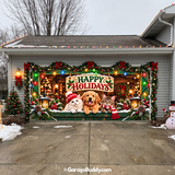 Happy Pawlidays | Christmas Garage Door Cover