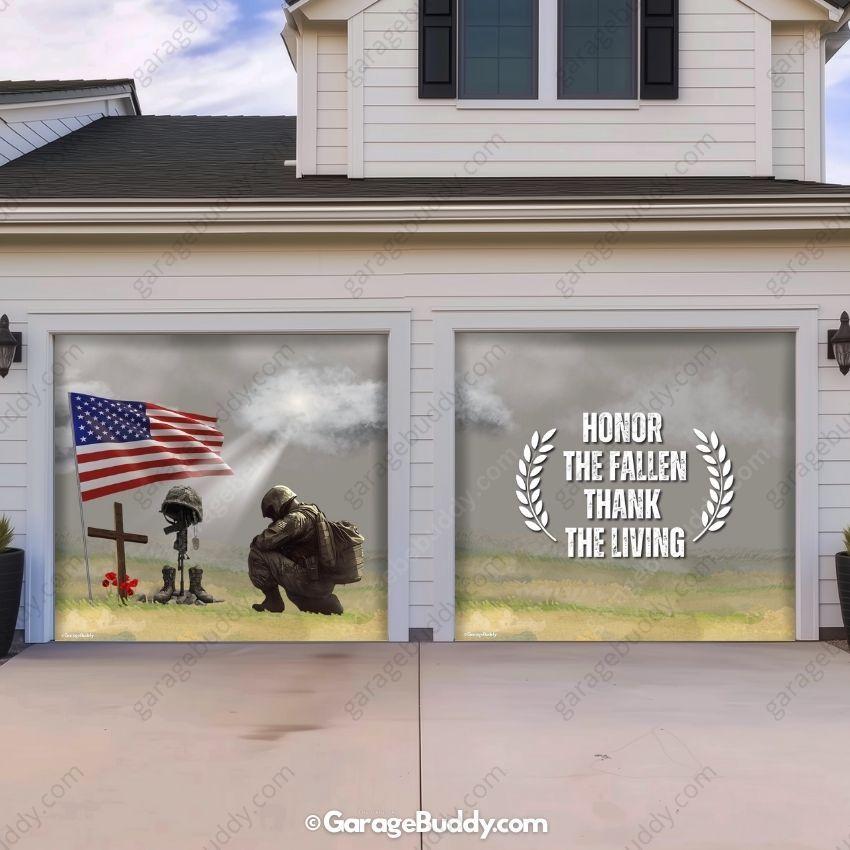Honor The Fallen | Patriotic Garage Door Cover