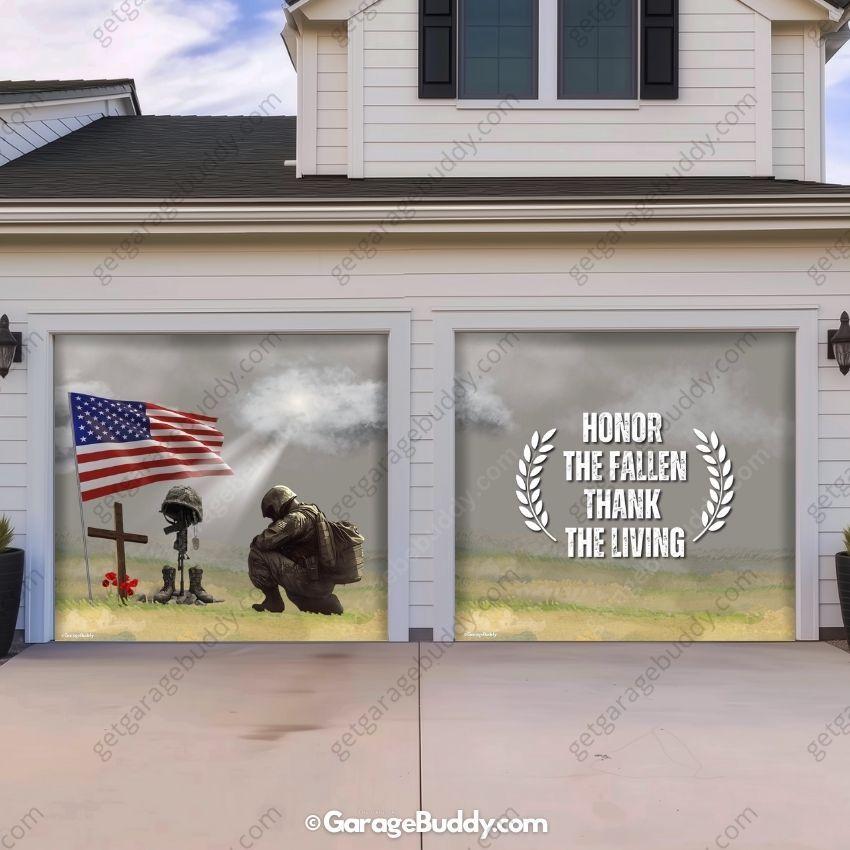 Honor The Fallen | Patriotic Garage Door Cover