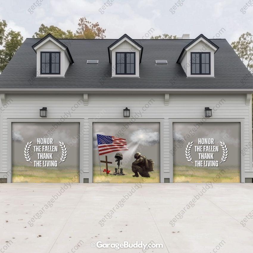 Honor The Fallen | Patriotic Garage Door Cover