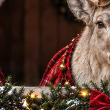 Reindeer Barn | Christmas Garage Door Cover