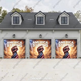 America Strong | Patriotic Garage Door Cover - GarageBuddy patriotic