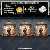 America Strong | Patriotic Garage Door Cover - GarageBuddy patriotic