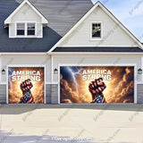 America Strong | Patriotic Garage Door Cover - GarageBuddy patriotic