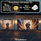America Strong | Patriotic Garage Door Cover - GarageBuddy patriotic