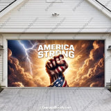 America Strong | Patriotic Garage Door Cover - GarageBuddy patriotic