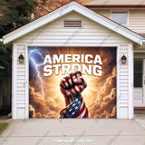 America Strong | Patriotic Garage Door Cover - GarageBuddy patriotic