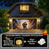 America Strong | Patriotic Garage Door Cover - GarageBuddy patriotic