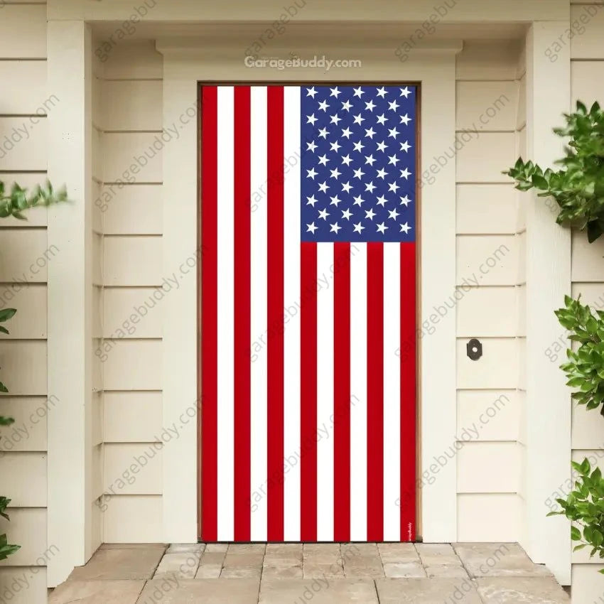 Classic US Flag | Patriotic Front Door Cover - GarageBuddy front door, patriotic