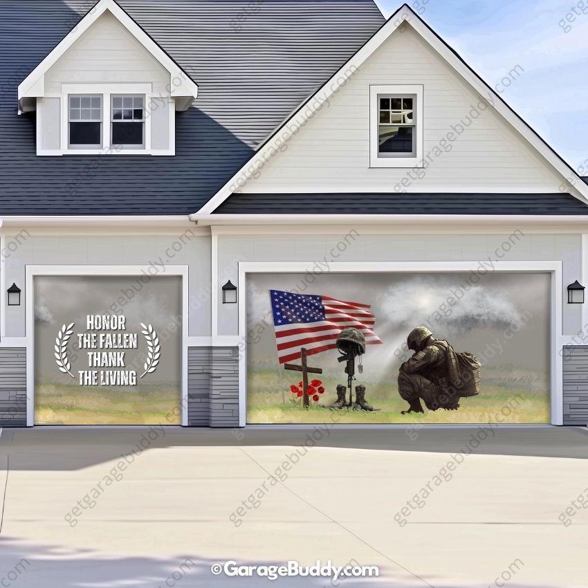 Honor The Fallen | Patriotic Garage Door Cover
