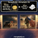 Forged In Freedom | Patriotic Veterans Garage Door Cover - GarageBuddy patriotic