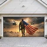Forged In Freedom | Patriotic Veterans Garage Door Cover - GarageBuddy patriotic