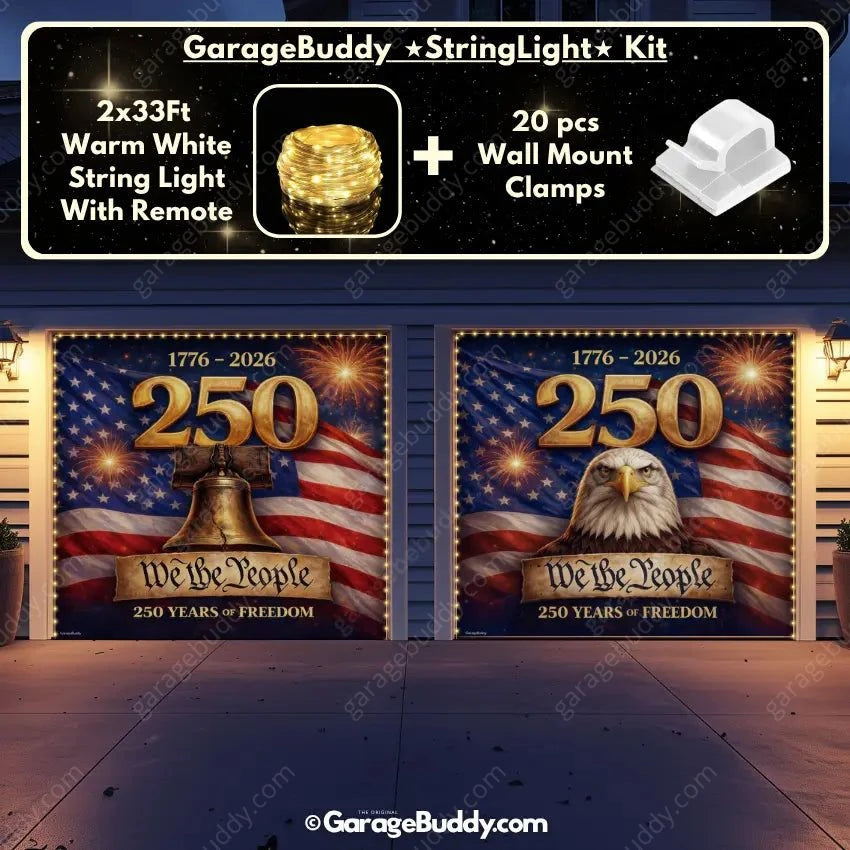 Freedom 250 | Limited Edition Patriotic Garage Door Cover - GarageBuddy patriotic