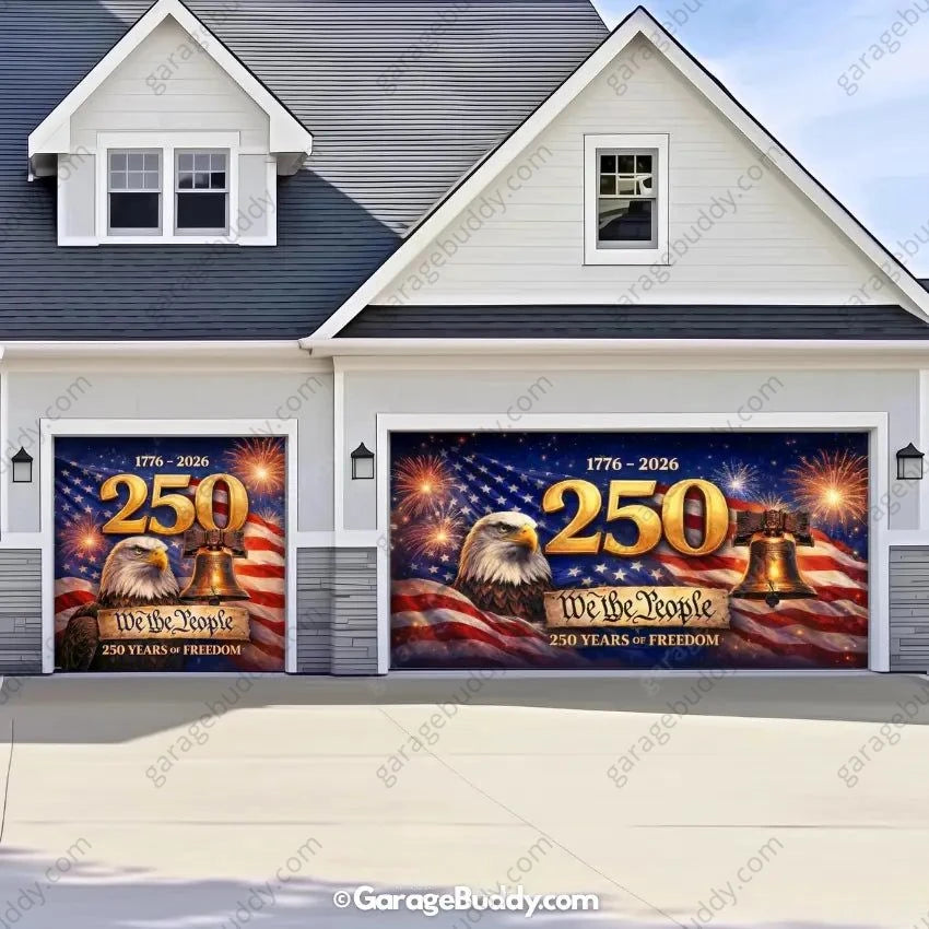 Freedom 250 | Limited Edition Patriotic Garage Door Cover - GarageBuddy patriotic