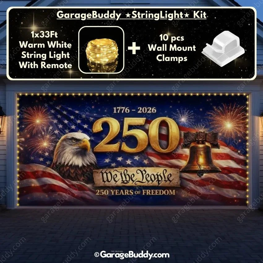 Freedom 250 | Limited Edition Patriotic Garage Door Cover - GarageBuddy patriotic