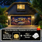 Freedom 250 | Limited Edition Patriotic Garage Door Cover - GarageBuddy patriotic