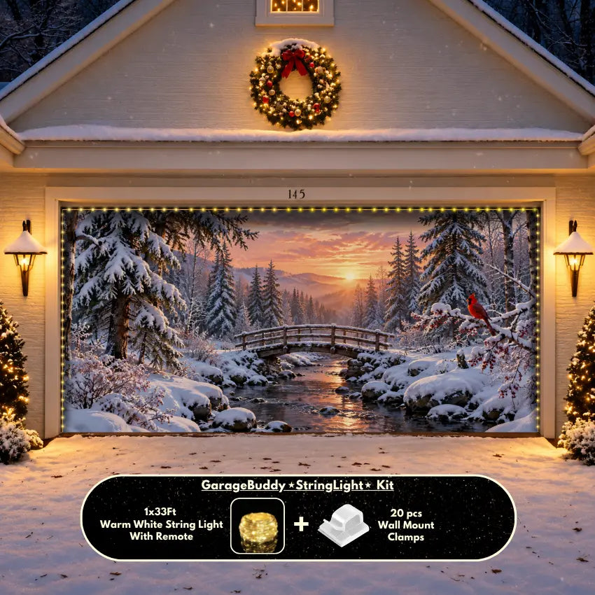 Cardinal Creek | Christmas Garage Door Cover