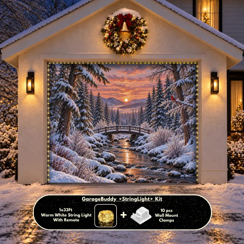 Cardinal Creek | Christmas Garage Door Cover