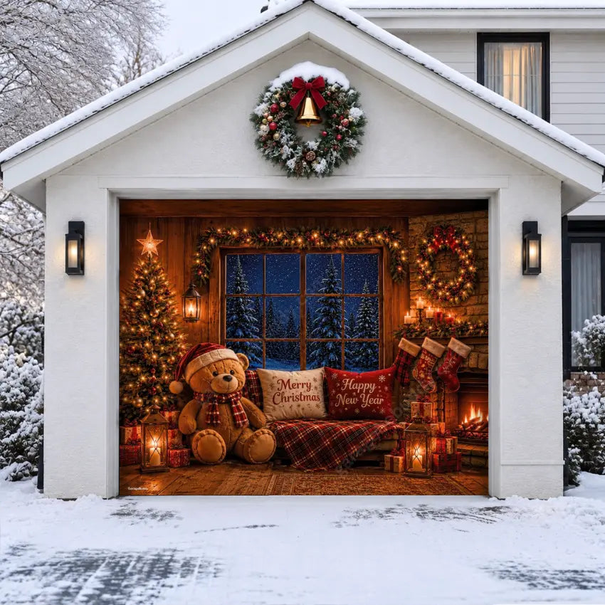 Cozy Christmas | Christmas Garage Door Cover