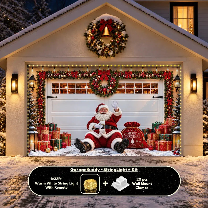 Jolly Stopover | Christmas Garage Door Cover