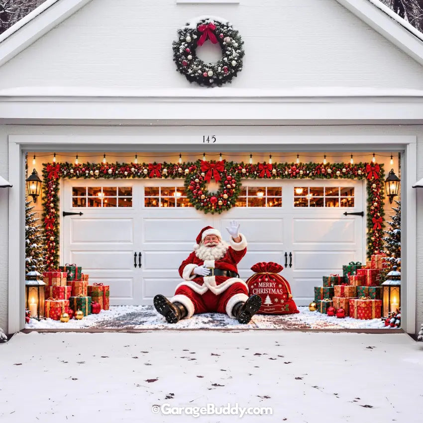 Jolly Stopover | Christmas Garage Door Cover