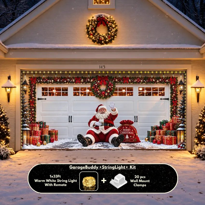 Jolly Stopover | Christmas Garage Door Cover