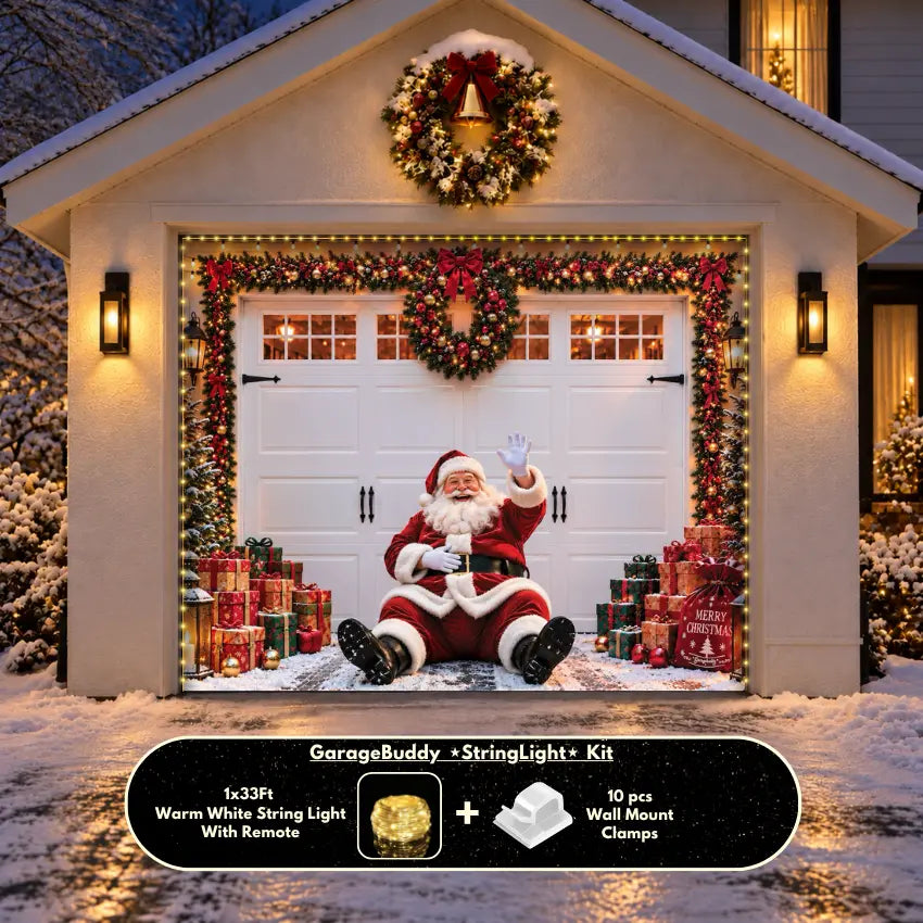 Jolly Stopover | Christmas Garage Door Cover