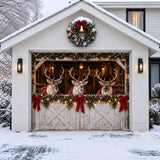 Reindeer Barn | Christmas Garage Door Cover