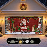 Santa's Crew | Christmas Garage Door Cover