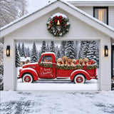 Santa's Retrievers | Christmas Garage Door Cover