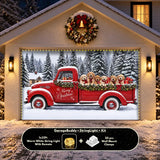 Santa's Retrievers | Christmas Garage Door Cover