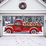 Santa's Retrievers | Christmas Garage Door Cover