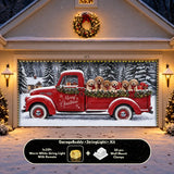 Santa's Retrievers | Christmas Garage Door Cover