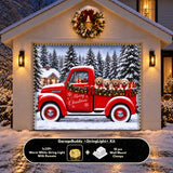 Santa's Retrievers | Christmas Garage Door Cover
