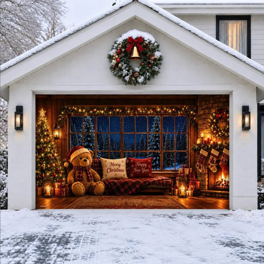 Cozy Christmas | Christmas Garage Door Cover