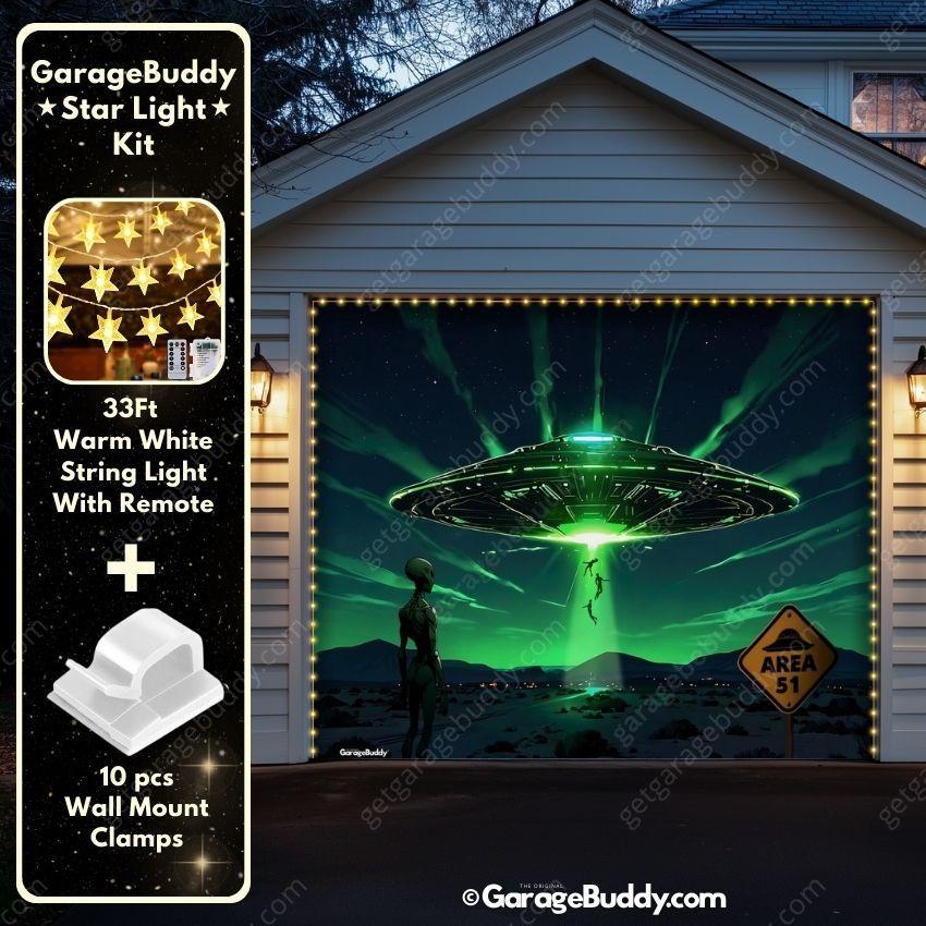 Alien Abduction | Halloween Garage Door Cover